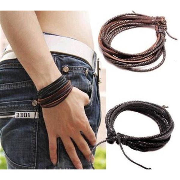 wrap leather bracelets vintage multilayer braided charm genuine rope fashion men women handmade jewelry new factory pric
wrap leather bracelets vintage multilayer braided charm genuine rope fashion men women handmade jewelry new factory pric
