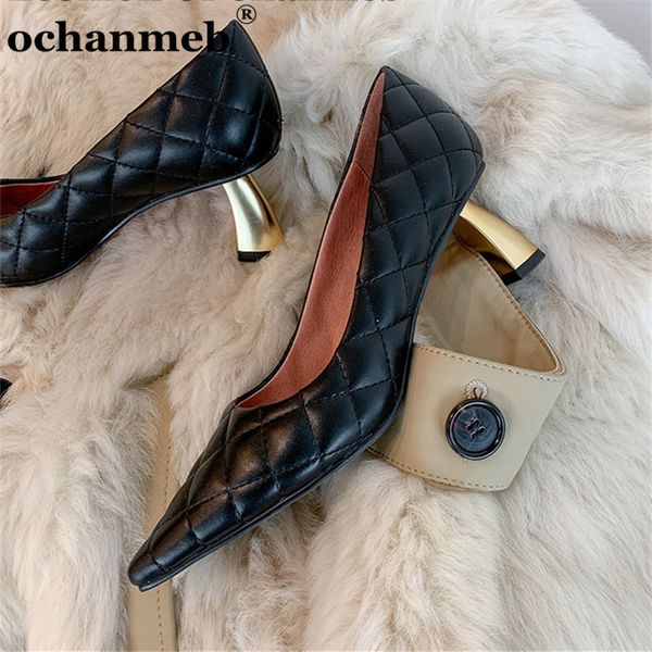 brand shoes designer women elegant gold high heels quilted shoes pumps party pointed toe black white nude heels 41 c1120
brand shoes designer women elegant gold high heels quilted shoes pumps party pointed toe black white nude heels 41 c1120