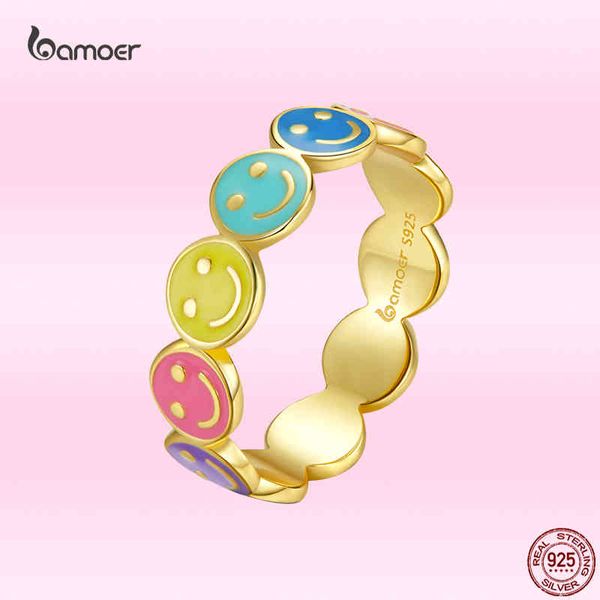 band bamoer genuine 925 sterling silver colorful smiley rings for women classic luxury gold plated ring fine party jewelry
band bamoer genuine 925 sterling silver colorful smiley rings for women classic luxury gold plated ring fine party jewelry