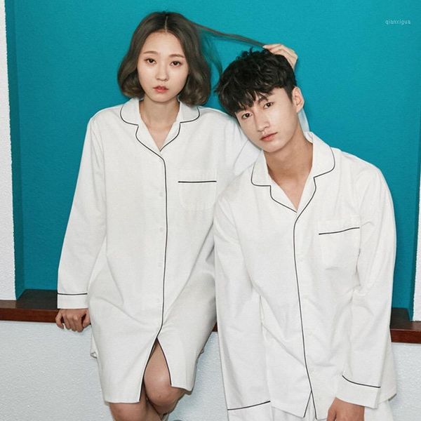 lovers pajamas cotton long sleeves autumn women white solid pajama set cotton home wear casual pyjamas for lovers couple pajamas1, Black;red
lovers pajamas cotton long sleeves autumn women white solid pajama set cotton home wear casual pyjamas for lovers couple pajamas1, Black;red