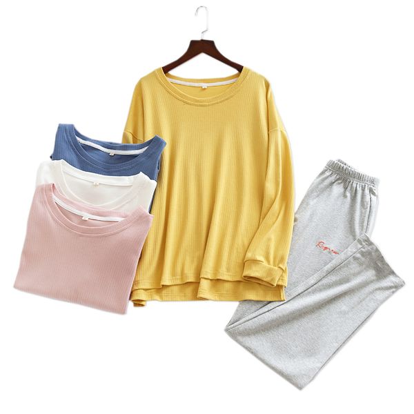 sets of 100% mesh cotton korea sleepwear female long sleeve pyjamas xm8p, Black;brown
sets of 100% mesh cotton korea sleepwear female long sleeve pyjamas xm8p, Black;brown