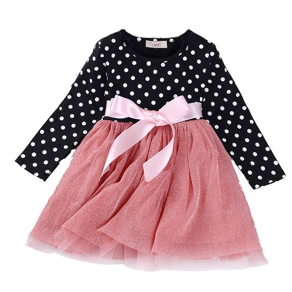 children's clothing 2020 spring new female treasure dress european and american wave dot children long-sleeved princess skirts, Red;yellow
children's clothing 2020 spring new female treasure dress european and american wave dot children long-sleeved princess skirts, Red;yellow