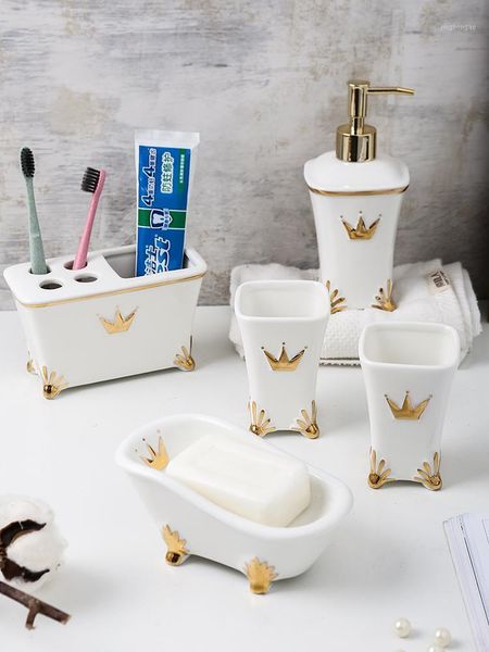 european ceramic bathroom five-piece suite bathroom toiletries wash kit toothbrush holder kit new products1
european ceramic bathroom five-piece suite bathroom toiletries wash kit toothbrush holder kit new products1