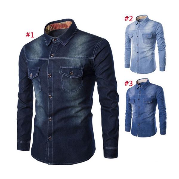 2020 fashion men jeans shirt cotton slim fit casual denim long sleeve solid shirts plus size 5xl 6xl xin-shipping, White;black
2020 fashion men jeans shirt cotton slim fit casual denim long sleeve solid shirts plus size 5xl 6xl xin-shipping, White;black