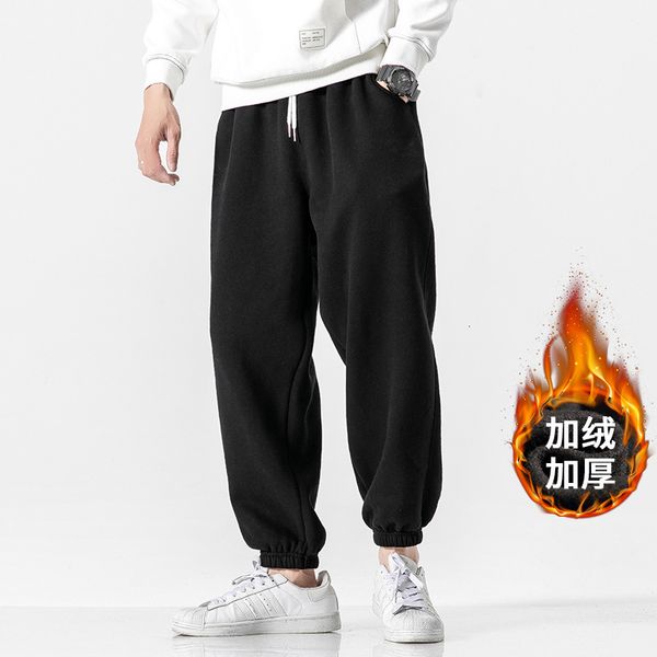 winter new style solid color neutral wind plush thickened men's large casual pants simple trend leggings, Black
winter new style solid color neutral wind plush thickened men's large casual pants simple trend leggings, Black