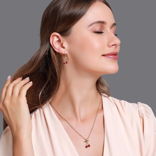 crystal necklace earring set cherry chains pendant goth choker harajuku collar jewelry set for women kakegurui for girls bijoux, Silver
crystal necklace earring set cherry chains pendant goth choker harajuku collar jewelry set for women kakegurui for girls bijoux, Silver