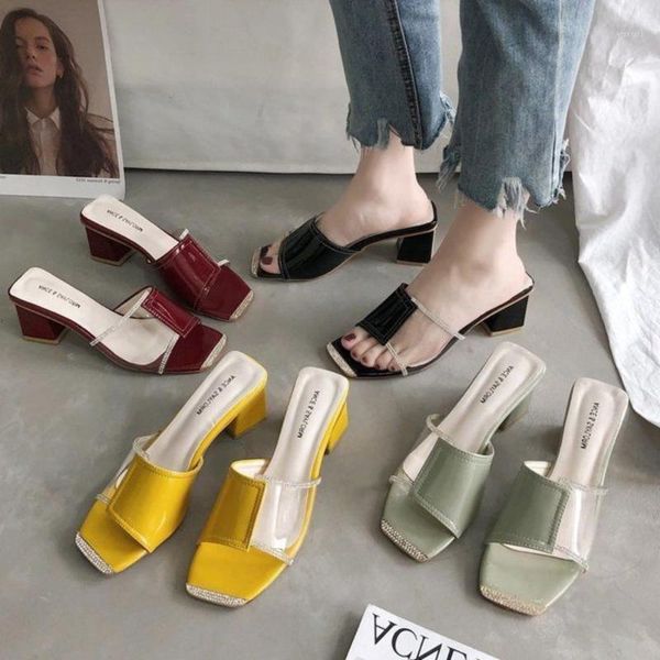 slippers women rhinestone pvc transparent for summer casual leather square heel slides woman vacation sandals mujer 20211, Black
slippers women rhinestone pvc transparent for summer casual leather square heel slides woman vacation sandals mujer 20211, Black