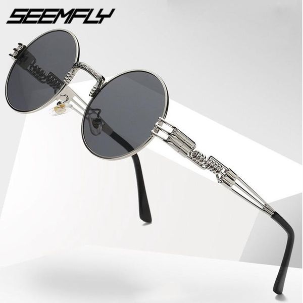 seemfly gothic steampunk round sunglasses men women alloy eyeglasses circle shape brand sun glasses mirror uv400, White;black
seemfly gothic steampunk round sunglasses men women alloy eyeglasses circle shape brand sun glasses mirror uv400, White;black
