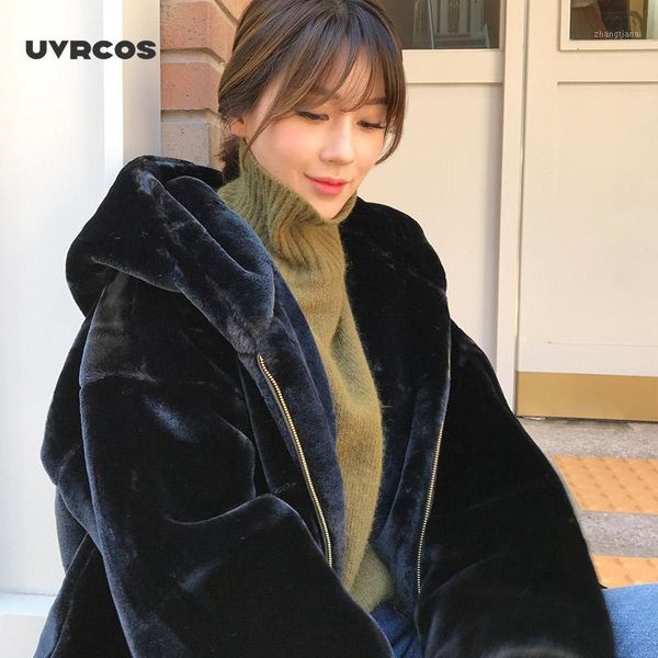 uvrcos casual style hooded warm outwear winter women faux fur thick teddy bear coat 2020 fashion female overcoat1, Black
uvrcos casual style hooded warm outwear winter women faux fur thick teddy bear coat 2020 fashion female overcoat1, Black