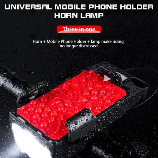 3 in 1 super bright waterproof usb charging bicycle headlights with horn mobile phone support headlight battery bicycle light
3 in 1 super bright waterproof usb charging bicycle headlights with horn mobile phone support headlight battery bicycle light