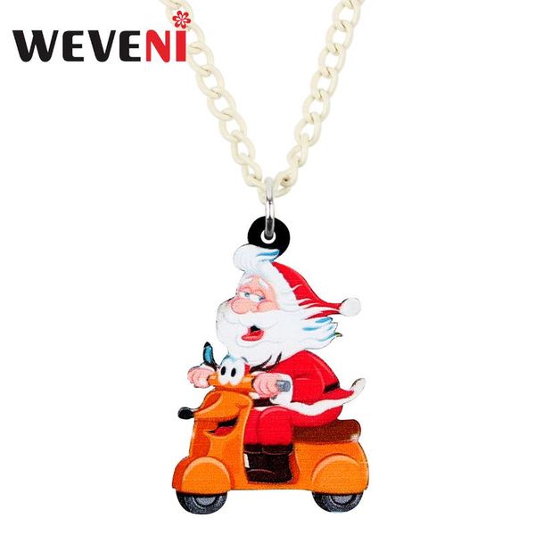 pendant necklaces weveni acrylic christmas riding santa claus necklace chain festival decorations jewelry for women girl teen gift2021, Silver
pendant necklaces weveni acrylic christmas riding santa claus necklace chain festival decorations jewelry for women girl teen gift2021, Silver