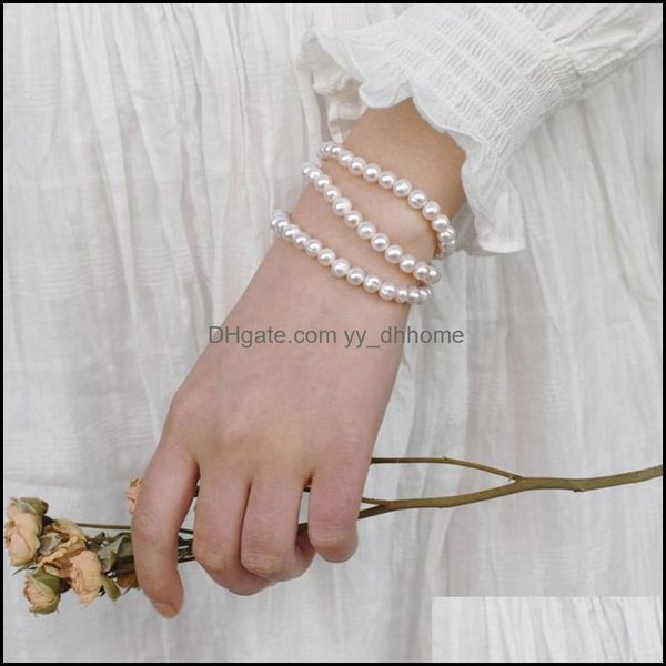 charm bracelets jewelry natural freshwater pearl bracelet for girls women 2021 trendy simple 6-7mm bead drop delivery k6uvl, Golden;silver
charm bracelets jewelry natural freshwater pearl bracelet for girls women 2021 trendy simple 6-7mm bead drop delivery k6uvl, Golden;silver