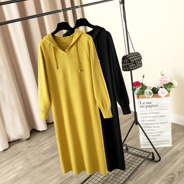 bygouby hooded long knit women straight dress autumn winter pullover sweater dress thick warm midi christmas party holiday dress 201126, Black;gray
bygouby hooded long knit women straight dress autumn winter pullover sweater dress thick warm midi christmas party holiday dress 201126, Black;gray