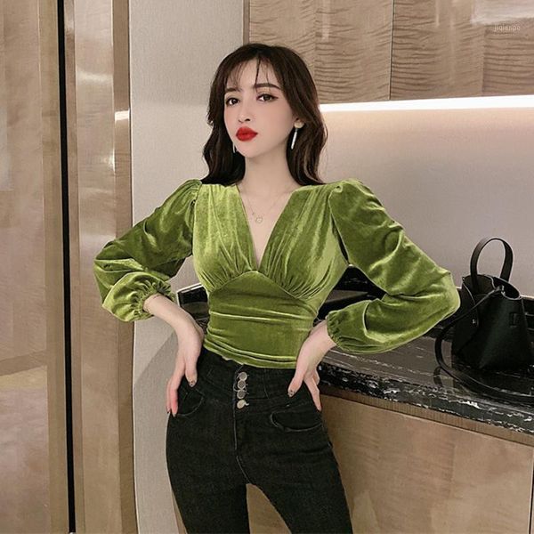 women's blouses & shirts puff sleeve crop velvet v neck long blouse vintage women and bloues 2021 autumn winter clothes blusas, White
women's blouses & shirts puff sleeve crop velvet v neck long blouse vintage women and bloues 2021 autumn winter clothes blusas, White