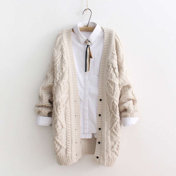 2020 academic style spring new v-neck twist cardigan versatile thickened medium length sweater for women ing, White;black
2020 academic style spring new v-neck twist cardigan versatile thickened medium length sweater for women ing, White;black