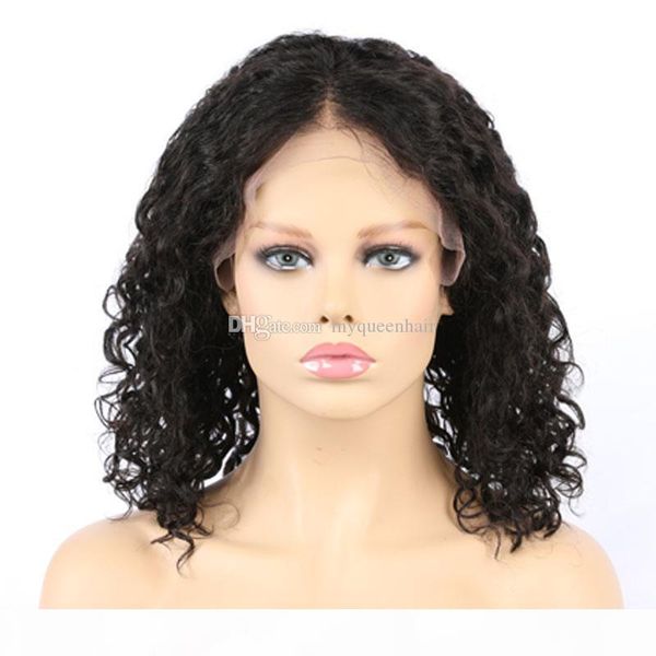 my queen hair swiss lace human wigs short curly brazilian hair 150% density with baby hair for black women, Black;brown
my queen hair swiss lace human wigs short curly brazilian hair 150% density with baby hair for black women, Black;brown