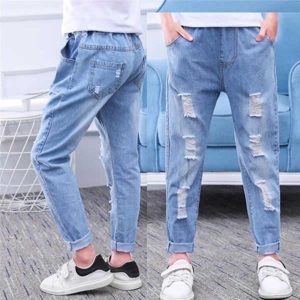 casual boys jeans fashion baby kids denim trousers loose hole long pants baby kids clothes for 6 8 10 12 years vestidos y200704, Blue
casual boys jeans fashion baby kids denim trousers loose hole long pants baby kids clothes for 6 8 10 12 years vestidos y200704, Blue
