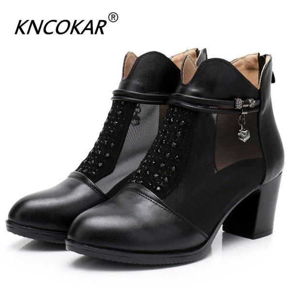 kncokar spring women's shoes thick with short boots hollow net boots mesh shoes high heels single large size 35-41, Black
kncokar spring women's shoes thick with short boots hollow net boots mesh shoes high heels single large size 35-41, Black