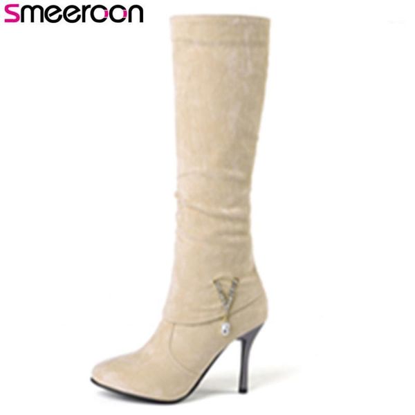 boots smeeroon women knee high for super heels autumn winter pointed toe ladies shoes big size 34-431, Black
boots smeeroon women knee high for super heels autumn winter pointed toe ladies shoes big size 34-431, Black