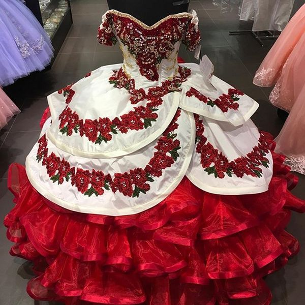 red organza ruffles skirt ball gown quinceanera dress off the shoulder crost back prom party gowns vestidos de quinceañera con, Blue;red
red organza ruffles skirt ball gown quinceanera dress off the shoulder crost back prom party gowns vestidos de quinceañera con, Blue;red