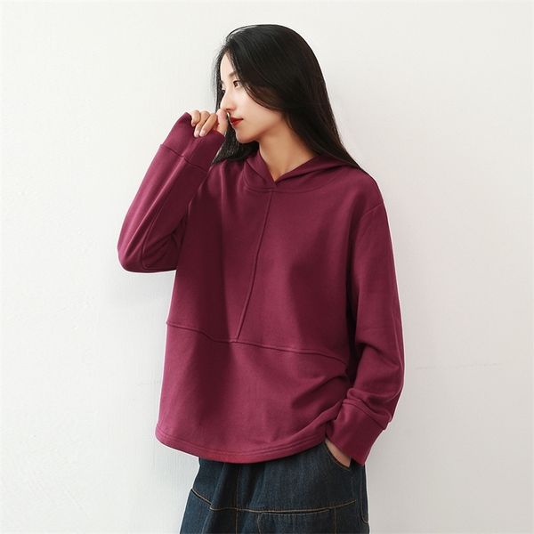 johnature women hooded sweatshirt autumn long sleeve korean style hoodies solid color women warm cloths casual sweatshirts 201203, Black
johnature women hooded sweatshirt autumn long sleeve korean style hoodies solid color women warm cloths casual sweatshirts 201203, Black
