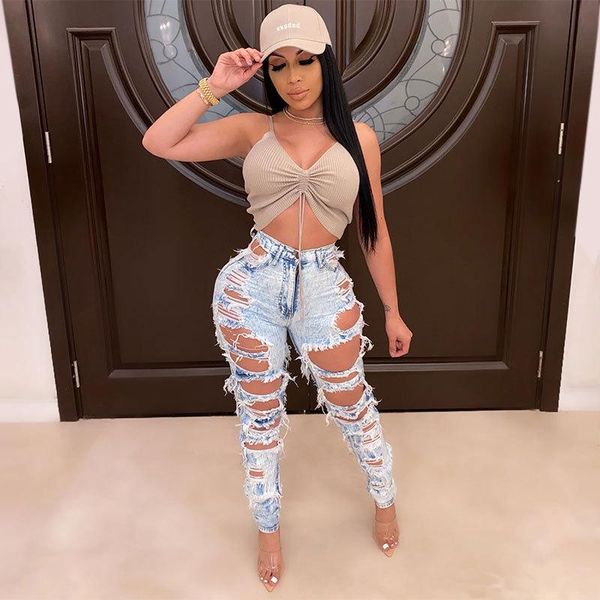 women's jeans hollwo out cut ripped women 2021 street style high waist distressed trouser stretch skinny hole denim pencil pants, Blue
women's jeans hollwo out cut ripped women 2021 street style high waist distressed trouser stretch skinny hole denim pencil pants, Blue