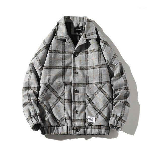 jacket men autumn casual new woolen plaid coat jackets man hip hop mens vintage single breasted outerwear streetwear1, Black;brown
jacket men autumn casual new woolen plaid coat jackets man hip hop mens vintage single breasted outerwear streetwear1, Black;brown