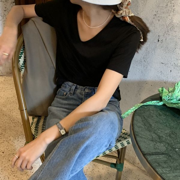 2021 new urban summer leisure fashions traveling solid color thin goose egg glue neck-neck elastic gout t-shirt 3myr, White
2021 new urban summer leisure fashions traveling solid color thin goose egg glue neck-neck elastic gout t-shirt 3myr, White
