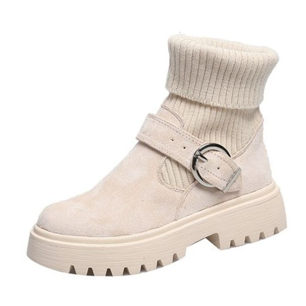 2021 new snow warm winter boots in square heels 28yo, Black