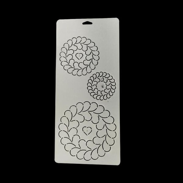 crimping template patchwork tool diy embroidery quilting painting tracing board reusable sewing model portable stencil spinning, Black 
crimping template patchwork tool diy embroidery quilting painting tracing board reusable sewing model portable stencil spinning, Black