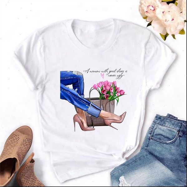 high heels shoes t shirt funny t shirts women harajuku shirt hipster streetwear short sleeves femme t shirts, White
high heels shoes t shirt funny t shirts women harajuku shirt hipster streetwear short sleeves femme t shirts, White