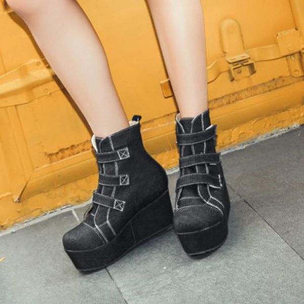 boots doratasia for dropship flat plaform autumn winter high heels fashion leisure denim ankle shoes women, Black
boots doratasia for dropship flat plaform autumn winter high heels fashion leisure denim ankle shoes women, Black