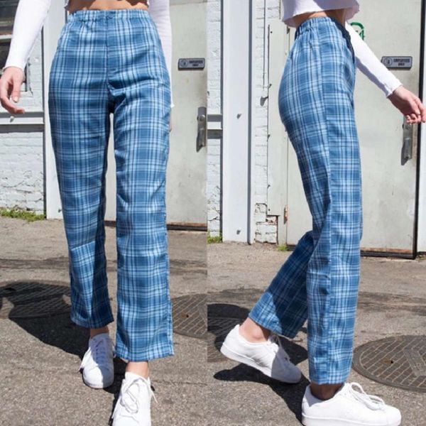 ins british plaid elastic high waist straight women's wide leg versatile casual pants spring 2020, Black;gray
ins british plaid elastic high waist straight women's wide leg versatile casual pants spring 2020, Black;gray