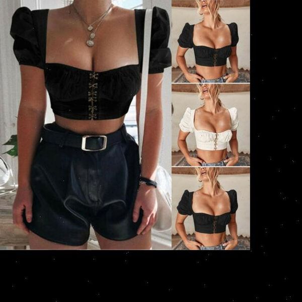 2021 women square neck crop ladies short sleeve vest summer casual short tank woman clothes solid color s, White
2021 women square neck crop ladies short sleeve vest summer casual short tank woman clothes solid color s, White