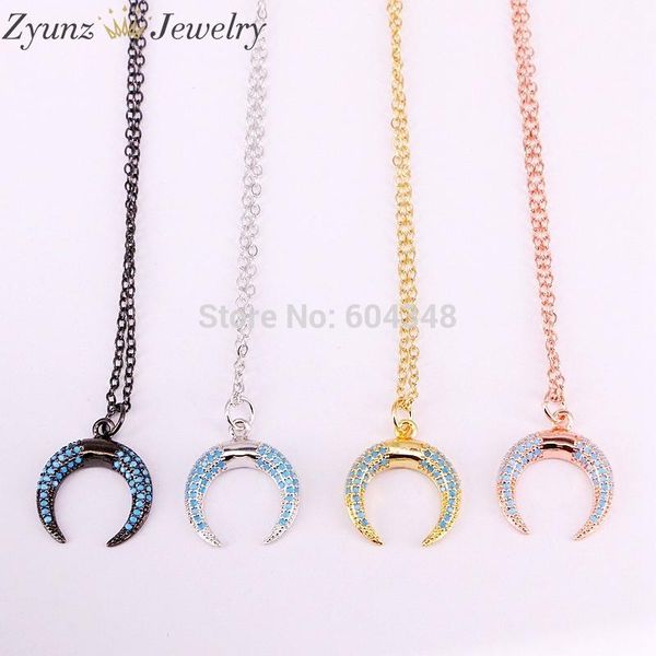 pendant necklaces 10pcs zyz333-5619 mix color brass micro pave blue stones crescent moon/ double horn fashion necklace, Silver
pendant necklaces 10pcs zyz333-5619 mix color brass micro pave blue stones crescent moon/ double horn fashion necklace, Silver