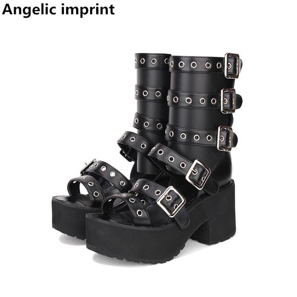 angelic imprint mori girl women punk motorcycle shoe lady lolita ankle boots woman high trifle heels pumps summer sandals 8cm, Black
angelic imprint mori girl women punk motorcycle shoe lady lolita ankle boots woman high trifle heels pumps summer sandals 8cm, Black