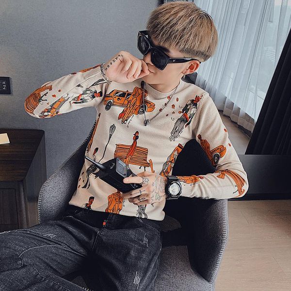 men's sweaters fashion print men knitted pullovers long sleeve warm sweater male casual slim fit knittwear o-neck streetwear pullover h, White;black
men's sweaters fashion print men knitted pullovers long sleeve warm sweater male casual slim fit knittwear o-neck streetwear pullover h, White;black