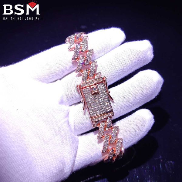 punk overseas trendsetter men's rock hip full hop diamond flat 20mm thorn centipede cuban bracelet, Silver
punk overseas trendsetter men's rock hip full hop diamond flat 20mm thorn centipede cuban bracelet, Silver