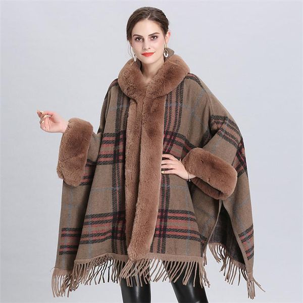 designer women's jacket large size loose fur collar plaid hooded faux fur shawl cloak tassel knitted cardigan jacket cloak shawl, Black
designer women's jacket large size loose fur collar plaid hooded faux fur shawl cloak tassel knitted cardigan jacket cloak shawl, Black