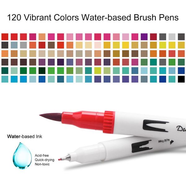 up to 120 color dual brush art markers pen fine tip and brush pens drawing painting watercolor art marker pens school h wmtjqx, Black;red
up to 120 color dual brush art markers pen fine tip and brush pens drawing painting watercolor art marker pens school h wmtjqx, Black;red