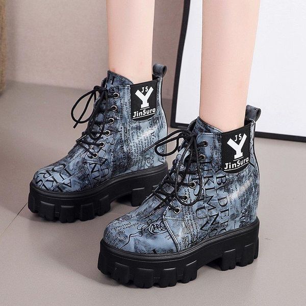 fashion graffiti short boots women boots thick heels platform for women lace-up round toe pu ankle for, Black
fashion graffiti short boots women boots thick heels platform for women lace-up round toe pu ankle for, Black