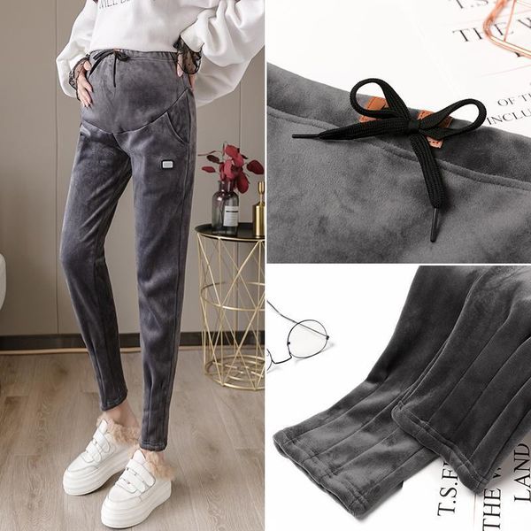 maternity bottoms winter velvet legging drawstring high waist belly pants pleated slim hem full length pregnancy trousers warm1, White
maternity bottoms winter velvet legging drawstring high waist belly pants pleated slim hem full length pregnancy trousers warm1, White