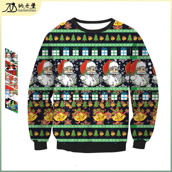 women's new autumn clothing and winter sweater s claus round neck loose top, Black
women's new autumn clothing and winter sweater s claus round neck loose top, Black