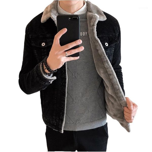 men's lamb fur collar corduroy cotton coat 2018 winter thickening fashion men's cotton jacket slim jacket more size m-xxxl1, Black;brown
men's lamb fur collar corduroy cotton coat 2018 winter thickening fashion men's cotton jacket slim jacket more size m-xxxl1, Black;brown
