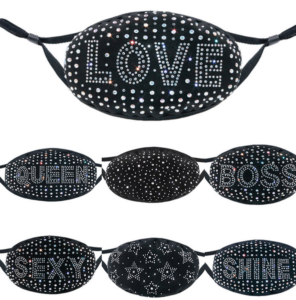 2021 letter dustproof bling bling diamond protective mask cotton mouth mask washable reusable women colorful rhinestones face mask, Black
2021 letter dustproof bling bling diamond protective mask cotton mouth mask washable reusable women colorful rhinestones face mask, Black