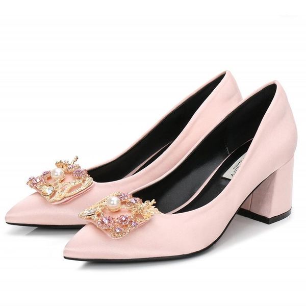 dress shoes pink silk woman pumps colorful rhinestone bow square heels pointed toe party office lady e00361, Black
dress shoes pink silk woman pumps colorful rhinestone bow square heels pointed toe party office lady e00361, Black