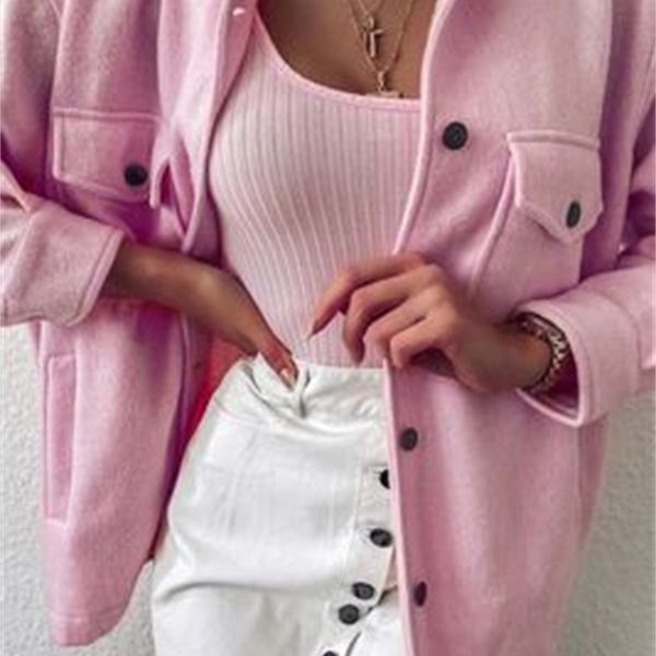 women's 2020 autumn solid winter wool let loose single breasted jacket long sleeve pocket turndown collar big coat hj9b, Black
women's 2020 autumn solid winter wool let loose single breasted jacket long sleeve pocket turndown collar big coat hj9b, Black