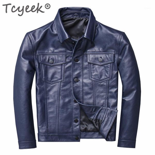 tcyeek real leather jacket men clothes 2019 streetwear fashion mens short cow leather coat slim fit genuine coats 12131, Black
tcyeek real leather jacket men clothes 2019 streetwear fashion mens short cow leather coat slim fit genuine coats 12131, Black
