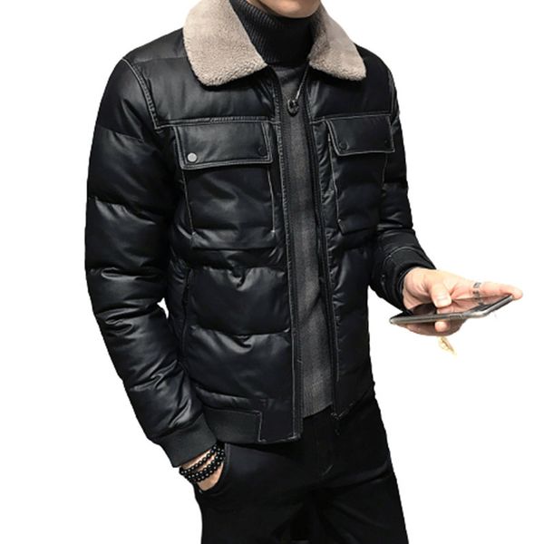 parkas lambskin winter lapel imitation cotton skin of men thin fashion short jackets man's casual clothing 2020 lzjh, Black
parkas lambskin winter lapel imitation cotton skin of men thin fashion short jackets man's casual clothing 2020 lzjh, Black