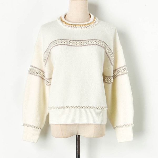 stripes striked women beading the neck 2021 winter rude lantern sleeve jumpers pullovers de malha lchu, White;black
stripes striked women beading the neck 2021 winter rude lantern sleeve jumpers pullovers de malha lchu, White;black